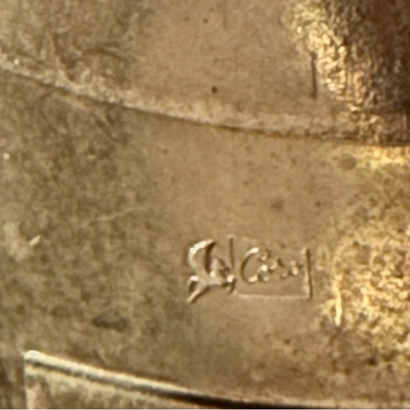 VTG Coro Pegasus Hinged Bangle Bracelet Goldtone 1940’s Victorian Revival - Picture 6 of 12